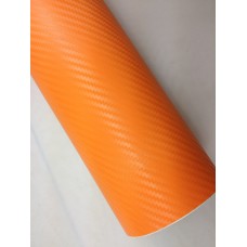 Пленка Карбон 3D Oранжевый, с каналами, 1.52м