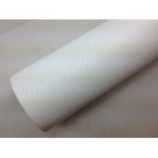 Пленка Карбон 3D Белый, с каналами, 1.52м