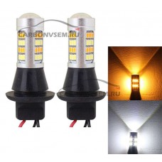 Лампы в поворотники с ДХО Lumen Silver CANDLE light SMD2835-42 LEDS BA15S (1156)