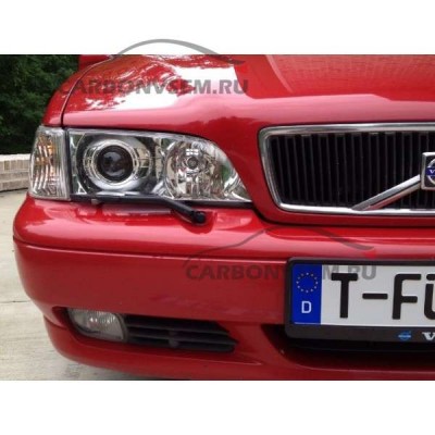 Гладкие стекла для фар Volvo s70 под установку линз